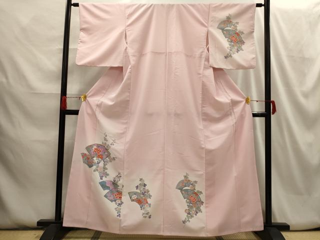 平和屋着物■訪問着 地紙花文 暈し染め 金彩 洗える着物 AABH6079sx