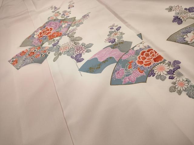 平和屋着物■訪問着 地紙花文 暈し染め 金彩 洗える着物 AABH6079sx