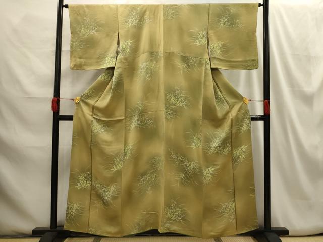 平和屋着物■上質な小紋 草花文 暈し染め 正絹 逸品 AABH6094sx