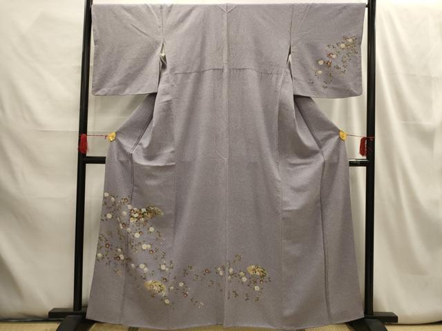 平和屋着物■訪問着 扇面花文 金彩 正絹 逸品 AABH6104sx