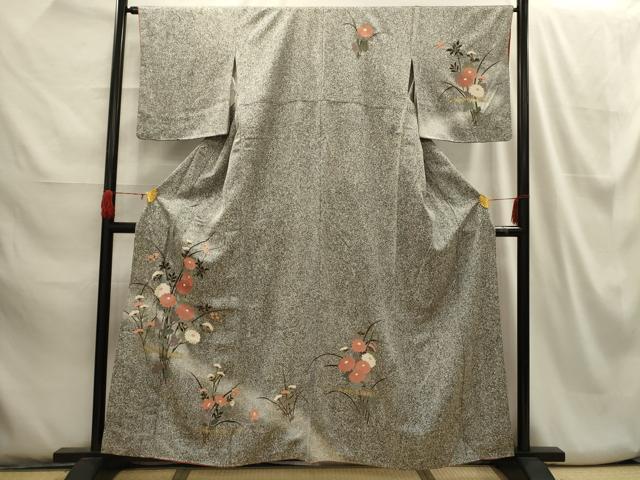 平和屋着物■訪問着 草花文 暈し染め 金彩 三越扱い 正絹 逸品 AABH6105sx
