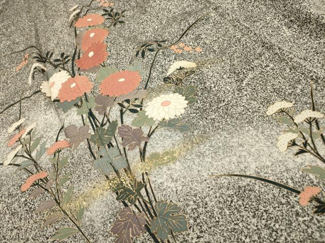 平和屋着物■訪問着 草花文 暈し染め 金彩 三越扱い 正絹 逸品 AABH6105sx