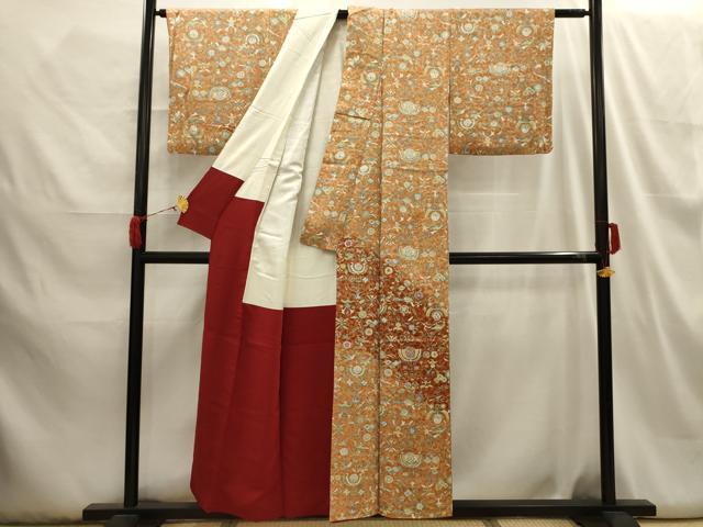 平和屋着物■訪問着 花鳥文 正絹 逸品 AABH6110sx