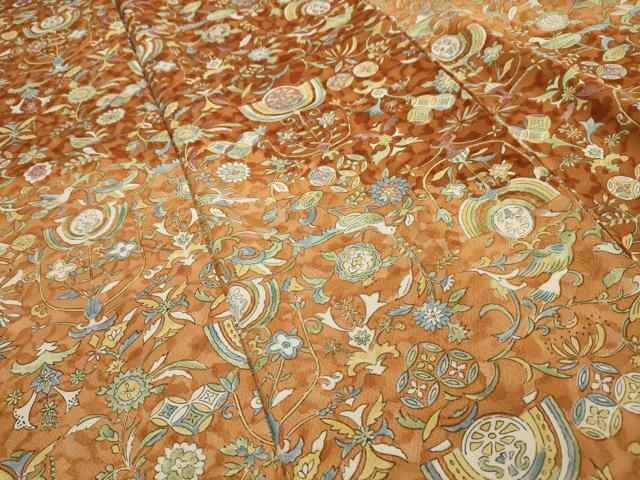 平和屋着物■訪問着 花鳥文 正絹 逸品 AABH6110sx
