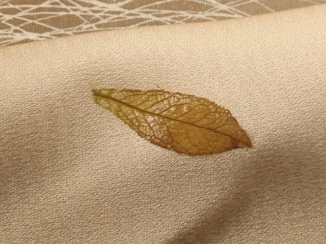 平和屋着物■訪問着 舞葉文 押し花 暈し染め 正絹 逸品 AABH6117sx