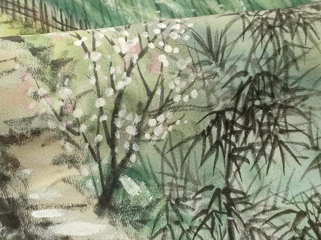 平和屋着物■豪華黒留袖 作家物 風景文 暈し染め 正絹 逸品 AABH6123sx