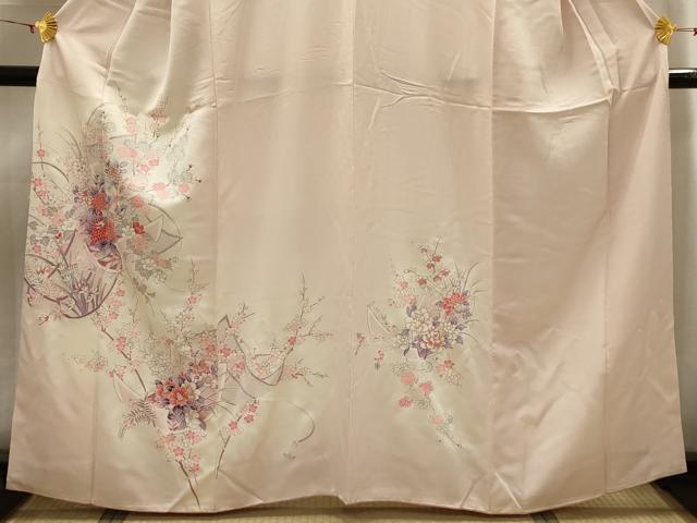 平和屋着物■訪問着 花鳥文 暈し染め 正絹 逸品 AABH6135sx