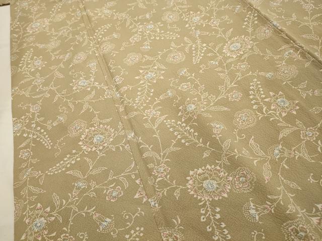 平和屋着物■上質な小紋 更紗花文 正絹 逸品 AABH6137sx