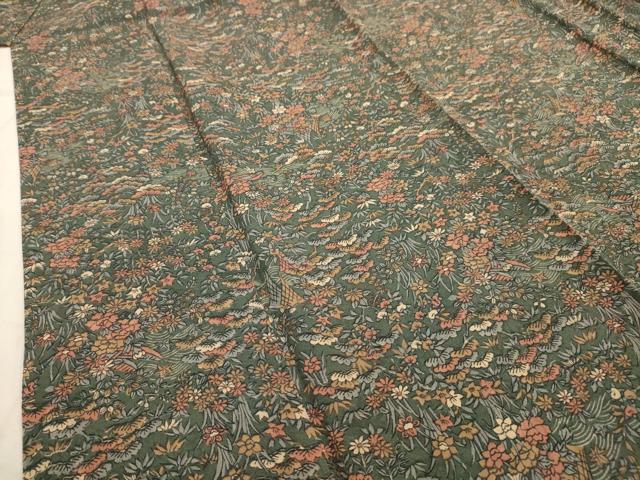 平和屋着物■上質な小紋 風景文 正絹 逸品 AABH6163sx