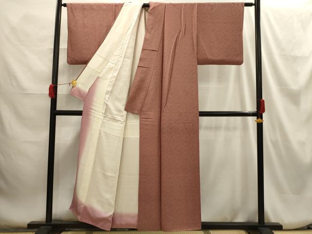平和屋着物■上質な小紋 草花文 正絹 逸品 AABH6168sx