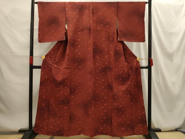 平和屋着物■上質な小紋 地紙重ね地紋 暈し染め 正絹 逸品 AABH6169sx