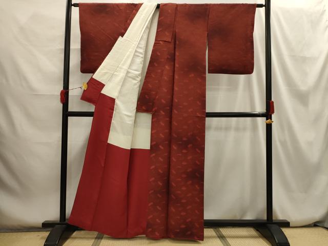 平和屋着物■上質な小紋 地紙重ね地紋 暈し染め 正絹 逸品 AABH6169sx