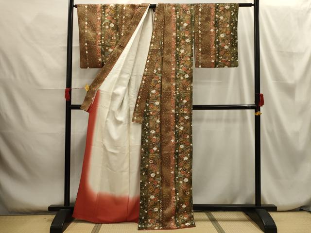 平和屋着物■上質な小紋 辻が花 金彩 正絹 逸品 AABH6173sx
