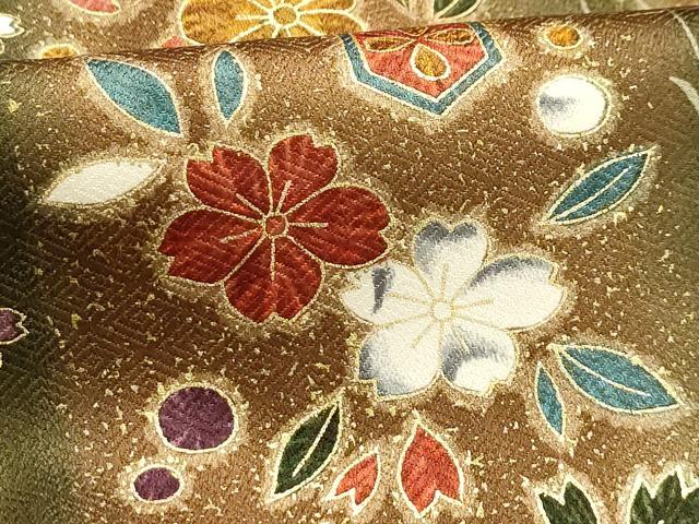 平和屋着物■上質な小紋 辻が花 金彩 正絹 逸品 AABH6173sx