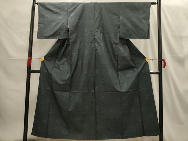 平和屋着物■本場大島紬 花菱文 正絹 逸品 AABH6184sx