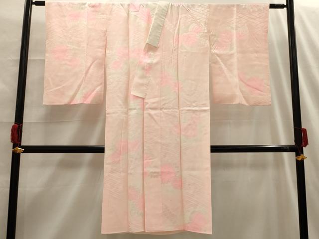 平和屋着物■長襦袢 無双仕立て 菊桐地紋 暈し染め 正絹 逸品 AABH6191sx