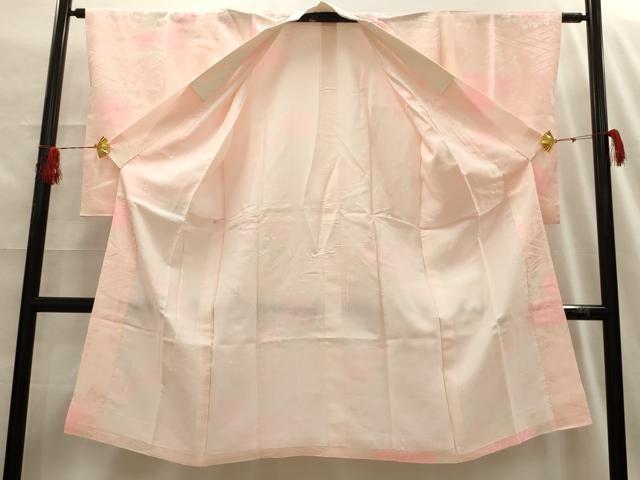平和屋着物■長襦袢 無双仕立て 菊桐地紋 暈し染め 正絹 逸品 AABH6191sx