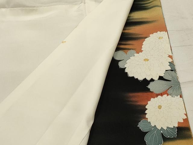 平和屋着物■豪華黒留袖 作家物 刺繍 花鳥文 暈し染め 金彩 正絹 逸品 AABH6207sx