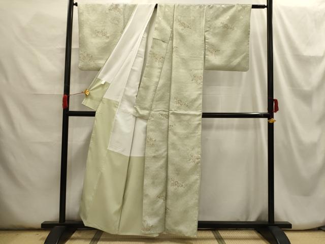 平和屋着物■小紋 花陶器文 洗える着物 AABH6225sx