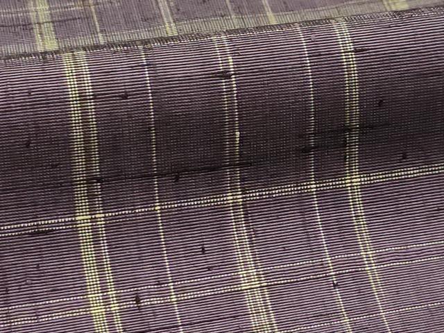 平和屋着物■上質な紬 格子 正絹 逸品 AABH6251sx