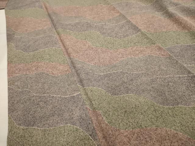 平和屋着物■上質な小紋 流水文 正絹 逸品 AABH6262sx