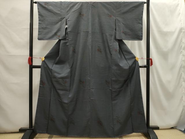平和屋着物■上質な紬 南天文 正絹 逸品 AABH6271sx