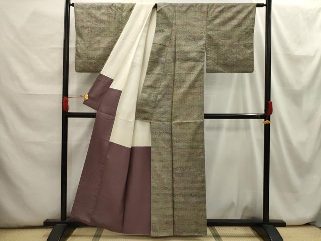 平和屋着物■本場染大島紬 風景文 正絹 逸品 AABH6272sx