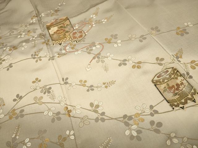 平和屋着物■訪問着 貝桶花文 暈し染め 金銀彩 正絹 逸品 AABH6288sx