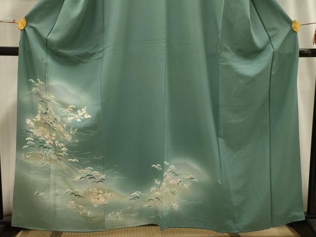 平和屋着物■訪問着 松竹梅風景文 暈し染め 正絹 逸品 AABH6310sx