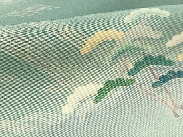 平和屋着物■訪問着 松竹梅風景文 暈し染め 正絹 逸品 AABH6310sx