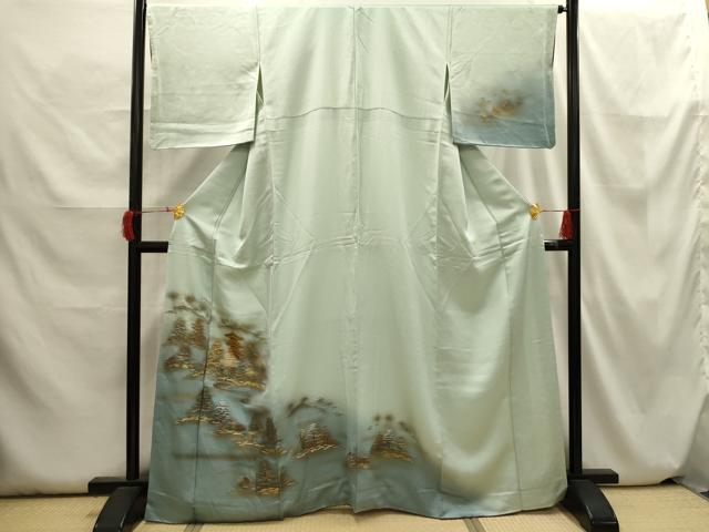 平和屋着物□訪問着 風景文 暈し染め 正絹 逸品 AABH6331sx