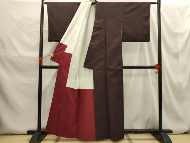 平和屋着物■上質な紬 霞文 正絹 逸品 AABH6340sx