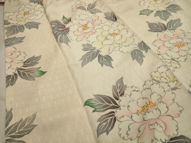 平和屋着物■上質な小紋 草花文 正絹 逸品 AABH6343sx