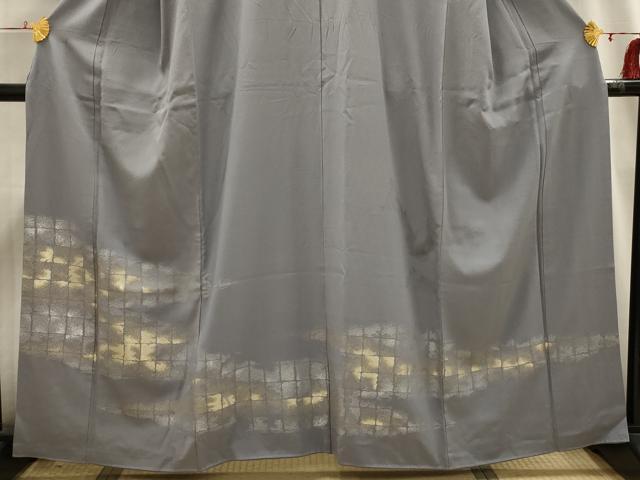 平和屋着物■豪華色留袖 霞市松文 金銀糸 正絹 逸品 AABH6371sx