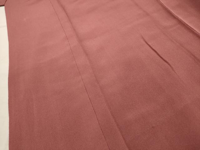 平和屋着物■上質な色無地 紋意匠 紅檜皮色 正絹 逸品 AABH6375sx