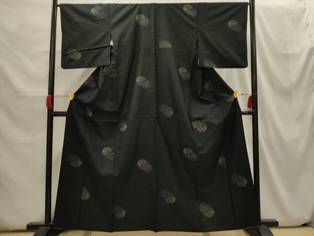 平和屋着物■上質な紬 花丸文 正絹 逸品 AABH6385sx
