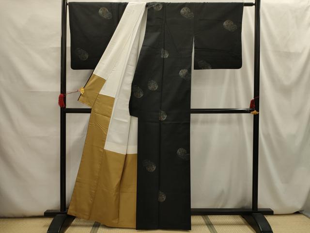 平和屋着物■上質な紬 花丸文 正絹 逸品 AABH6385sx