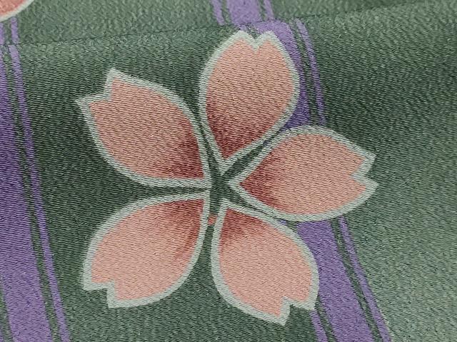 平和屋着物■小紋 舞桜文 洗える着物 AABH6392sx