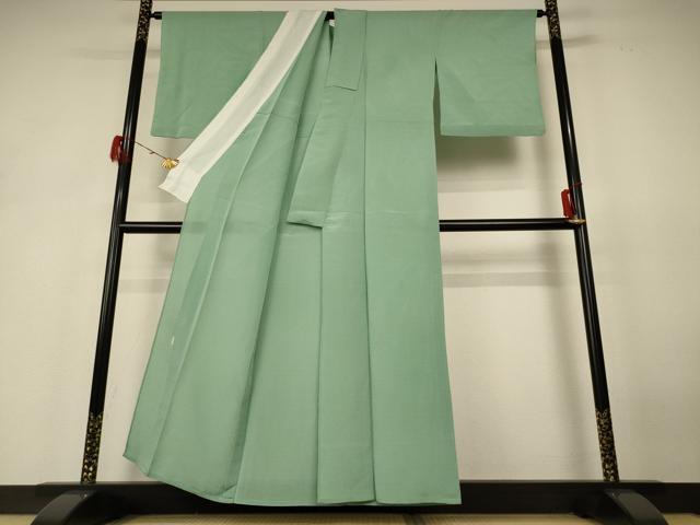 平和屋着物*夏物 本加賀友禅作家 成竹登茂男 色無地 絽 薄浅葱色 正絹 逸品 AABH6416jd