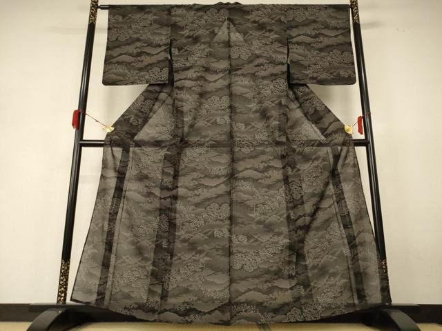 平和屋着物*夏物 本場大島紬 夏大島 風景文 正絹 逸品 AABH6425jd
