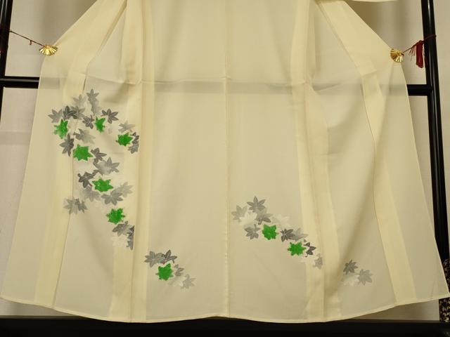 平和屋着物*夏物 訪問着 絽 楓文 正絹 逸品 AABH6435jd