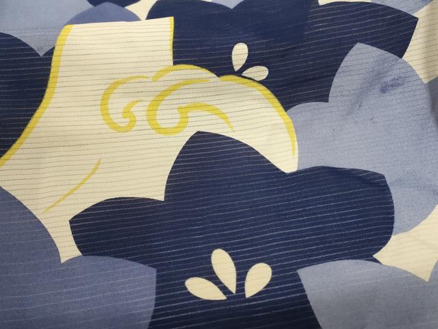 平和屋着物*夏物 アンティーク 大正ロマン 小紋 絽 立波花文 正絹 逸品 AABH6438jd