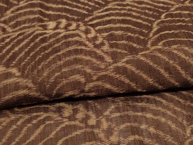 平和屋着物*夏物 小千谷ちぢみ 立波文 麻 逸品 AABH6440jd