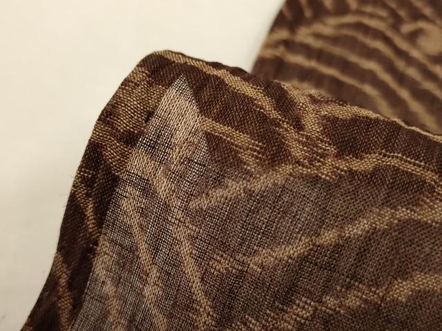 平和屋着物*夏物 小千谷ちぢみ 立波文 麻 逸品 AABH6440jd