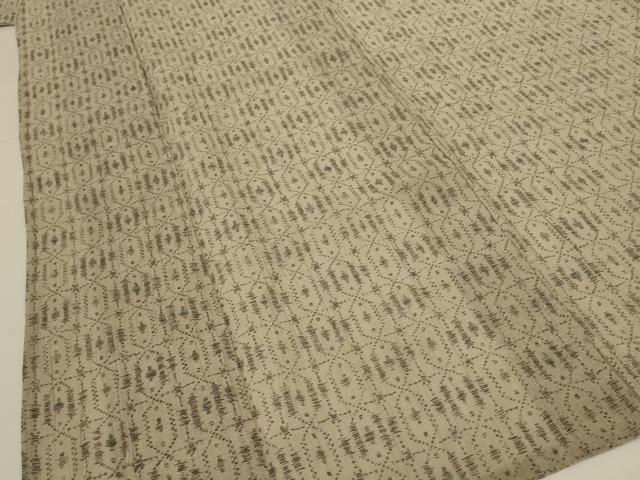 平和屋着物*夏物 小千谷ちぢみ 幾何学文様 麻 逸品 AABH6441jd