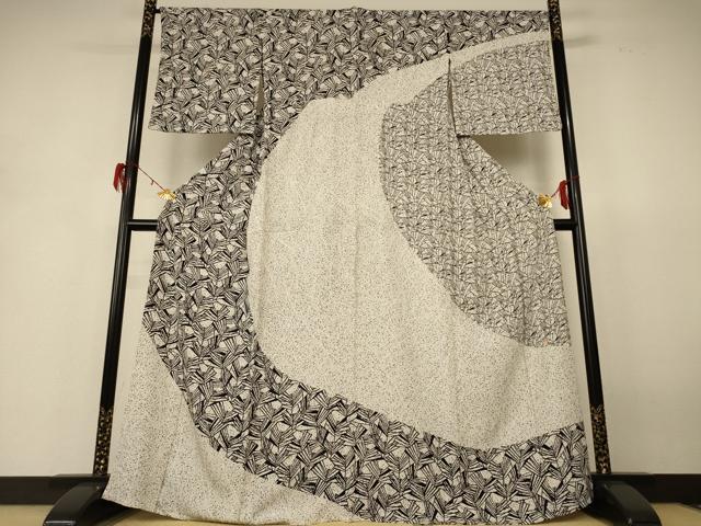 平和屋着物*夏物 今井喜三郎 訪問着 縦絽 松葉文 正絹 逸品 AABH6447jd