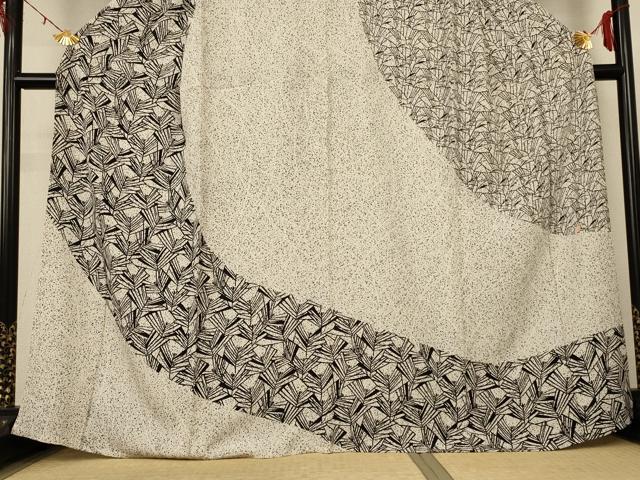 平和屋着物*夏物 今井喜三郎 訪問着 縦絽 松葉文 正絹 逸品 AABH6447jd