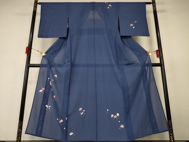 平和屋着物*夏物 訪問着 絽 草花文 正絹 逸品 AABH6449jd