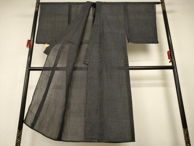 平和屋着物*夏物 男性 重要無形文化財 本場宮古上布 90亀甲 総詰め 苧麻 逸品 AABH6453jd