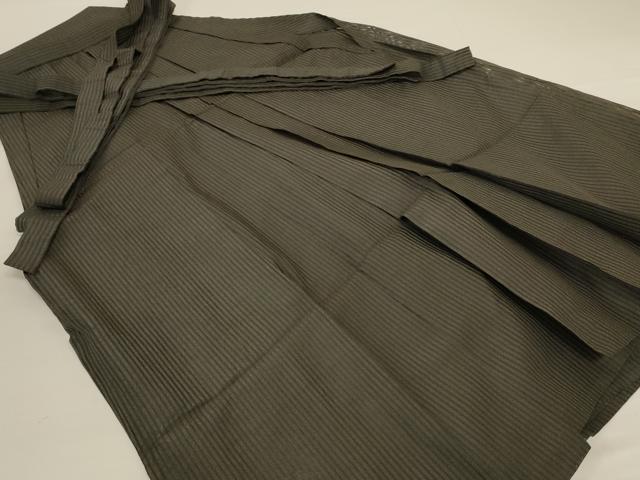 平和屋着物*夏物 男性 馬乗り袴 縞 正絹 逸品 AABH6454jd